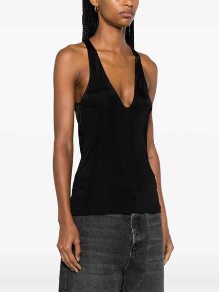 Bluze Saint Laurent Satin Undershirt BLACK Femei (BM 16704675) 3