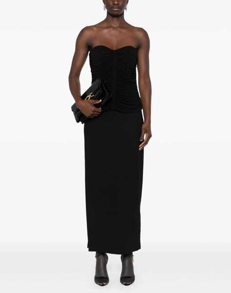 Bluze Saint Laurent Crepe Jersey Bustier BLACK Femei (BM 16704678) 2