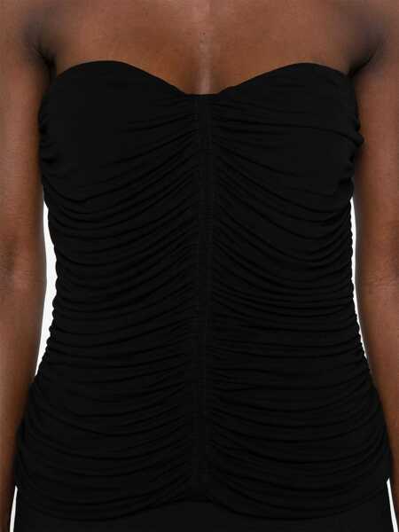 Bluze Saint Laurent Crepe Jersey Bustier BLACK Femei (BM 16704678) 5