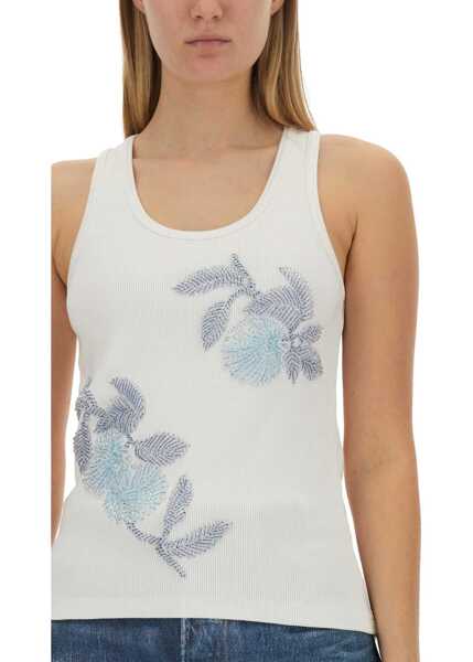 Bluze Bottega Veneta Embroidered Cotton Top MULTICOLOUR Femei (BM 16704726) 4