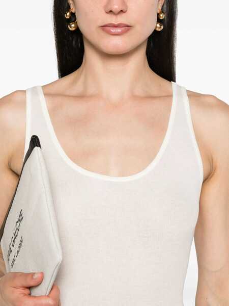 Bluze Saint Laurent Round Neckline Tank Top BEIGE Femei (BM 16704948) 5