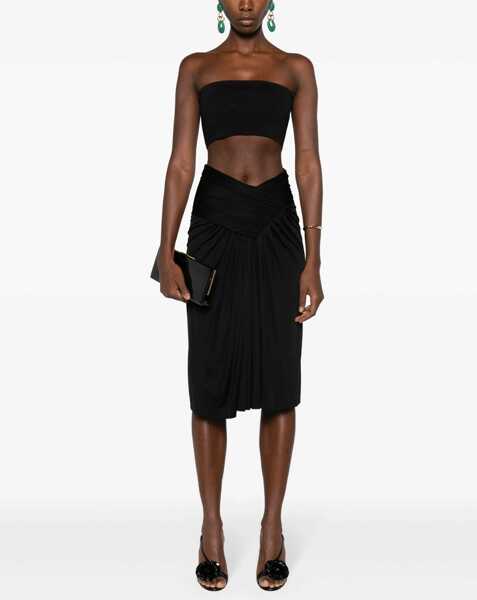 Fuste casual Saint Laurent Pencil Skirt. BLACK Femei (BM 16704981) 2