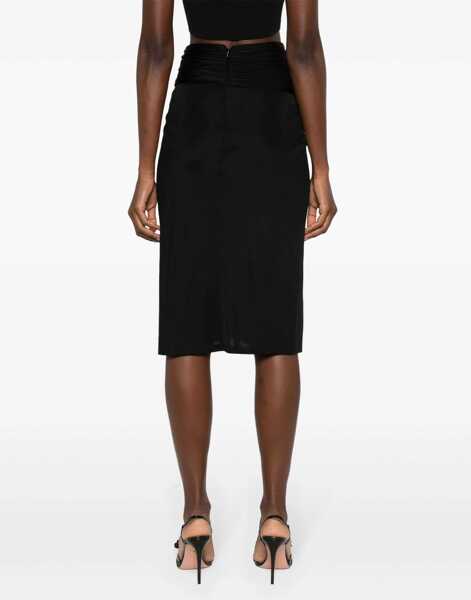 Fuste casual Saint Laurent Pencil Skirt. BLACK Femei (BM 16704981) 4