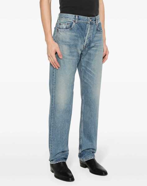 Blugi drepti Saint Laurent Straight Leg Jeans BLUE Barbati (BM 16705041) 3