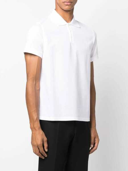 Tricouri Polo Saint Laurent Monogram Polo WHITE Barbati (BM 16705050) 3
