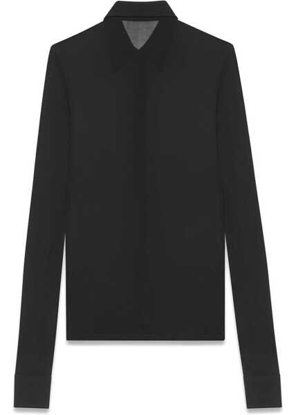 Bluze Saint Laurent Jersey Shirt BLACK Femei (BM 16705056) 2