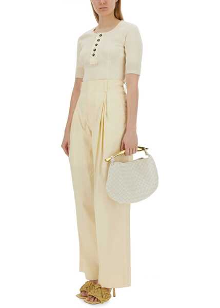 Tricouri Bottega Veneta Jersey T-Shirt IVORY Femei (BM 16705098) 2