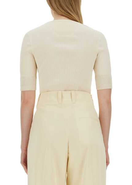 Tricouri Bottega Veneta Jersey T-Shirt IVORY Femei (BM 16705098) 3