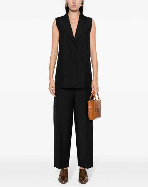 Pantaloni casual Fendi Pants With Asymmetrical Waist BLACK Femei (BM 16705158) 2