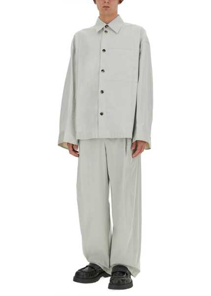 Pantaloni casual Bottega Veneta Silk And Cotton Pants GREY Barbati (BM 16705167) 2