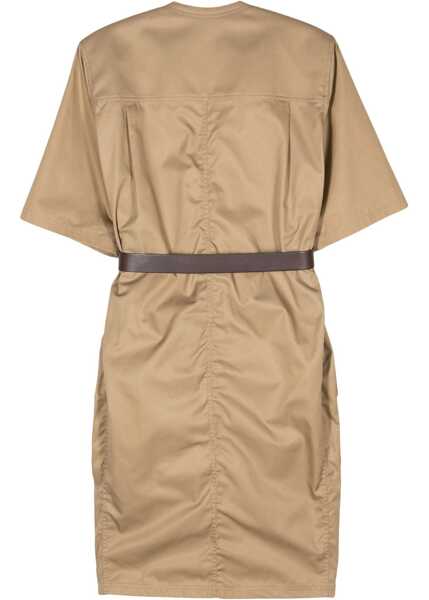 Rochii casual Saint Laurent Saharienne Dress BEIGE Femei (BM 16705215) 2