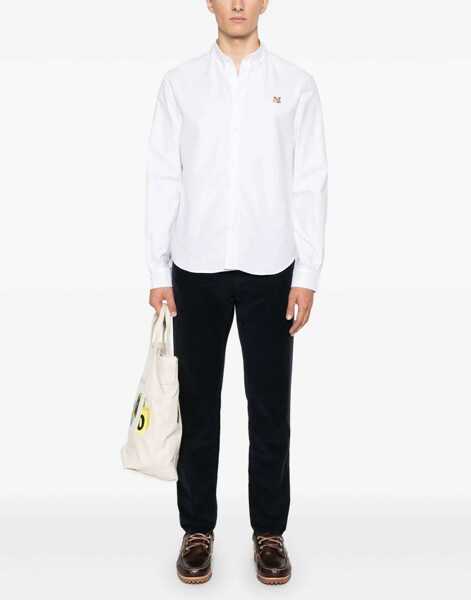 Camasi casual MAISON KITSUN Classic Shirt WHITE Barbati (BM 16705251) 2