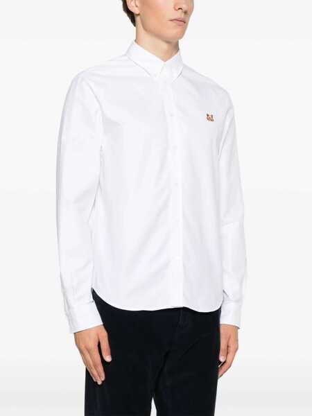 Camasi casual MAISON KITSUN Classic Shirt WHITE Barbati (BM 16705251) 3
