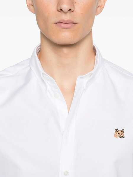 Camasi casual MAISON KITSUN Classic Shirt WHITE Barbati (BM 16705251) 5