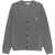 MAISON KITSUN&Eacute; Ribbed Cardigan GREY