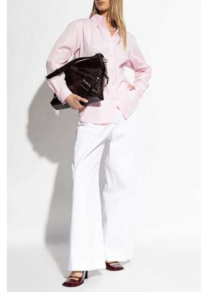 Pantaloni casual Givenchy Cotton Pleated Pants WHITE Femei (BM 16705332) 2