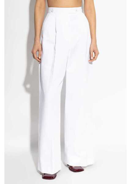Pantaloni casual Givenchy Cotton Pleated Pants WHITE Femei (BM 16705332) 3