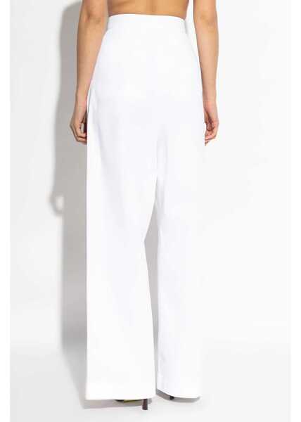 Pantaloni casual Givenchy Cotton Pleated Pants WHITE Femei (BM 16705332) 4