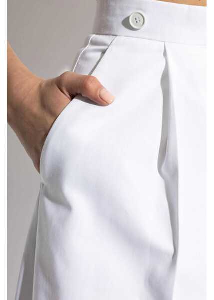 Pantaloni casual Givenchy Cotton Pleated Pants WHITE Femei (BM 16705332) 5