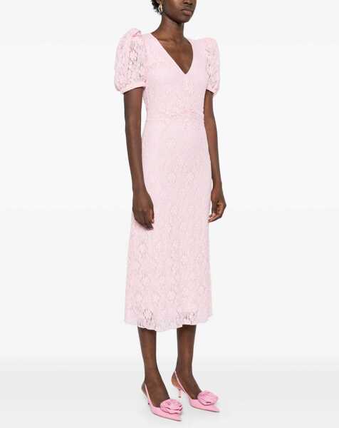 Rochii casual ROTATE Birger Christensen Lace Midi Dress PINK Femei (BM 16705350) 3