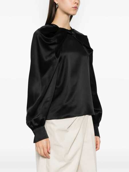 Bluze Max Mara Max Mara Key Blouse Round Neck Clothing Black Femei (BM 16706490) 3