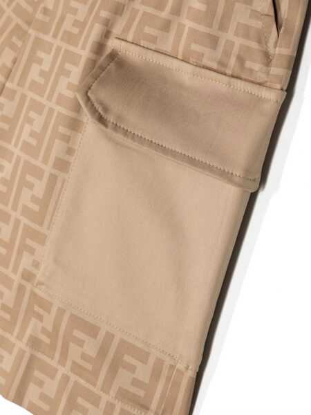 Pantaloni scurti Fendi Bermuda Gabardine Prin BEIGE Baieti (BM 16708335) 3