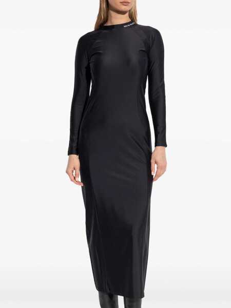 Rochii casual Alexander Wang Long Dress With Logo BLACK Femei (BM 16708389) 3