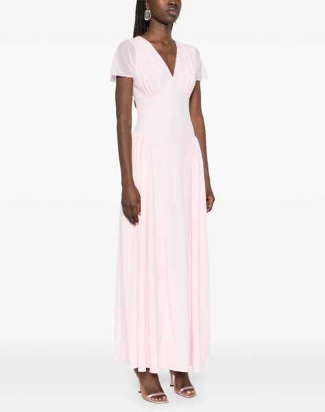 Rochii casual ROTATE Birger Christensen Long Dress With Drape PINK Femei (BM 16708419) 3
