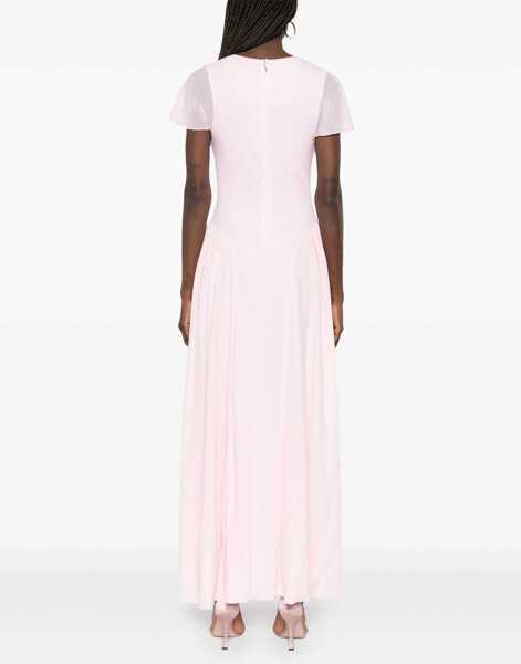 Rochii casual ROTATE Birger Christensen Long Dress With Drape PINK Femei (BM 16708419) 4