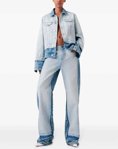Blugi skinny Stella McCartney Straight-Leg Jeans With Contrasting Panels DENIM Femei (BM 16708431) 2