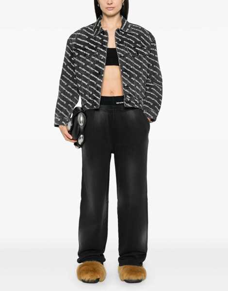 Pantaloni casual Alexander Wang Pants With Logo BLACK Femei (BM 16708437) 2
