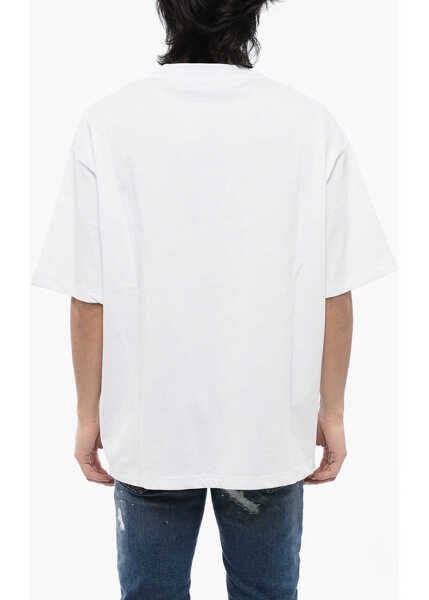 Tricouri John Richmond Rhinestoned Printed Over White Barbati (BM 16712064) 2