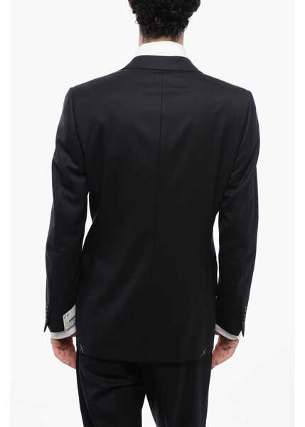 Sacouri CORNELIANI Cc Collection Virgin Wool 3-Button Blazer With Flap Pockets Midnight Blue Barbati (BM 16712100) 2