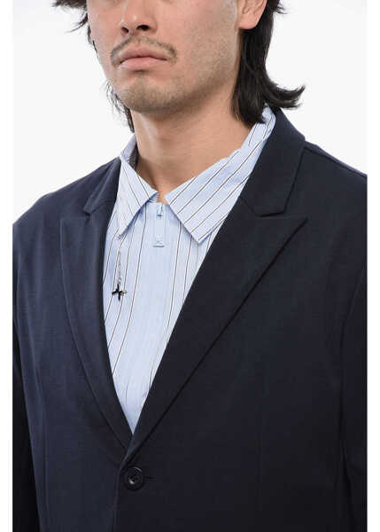 Sacouri John Richmond Unlined Single Breasted Woe Blazer Blue Barbati (BM 16712253) 3