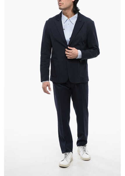 Sacouri John Richmond Unlined Single Breasted Woe Blazer Blue Barbati (BM 16712253) 4