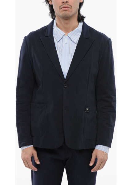 Sacouri John Richmond Unlined Single Breasted Woe Blazer Blue Barbati (BM 16712253) 1