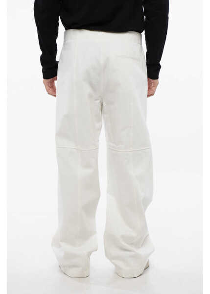 Pantaloni casual Jil Sander Zipped High-Waisted Pants White Barbati (BM 16712361) 2