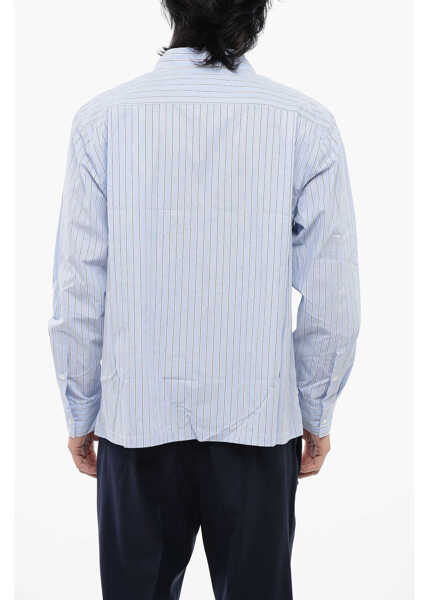 Camasi casual John Richmond Zipped Paul Boxy Fit Shirt Light Blue Barbati (BM 16713207) 2