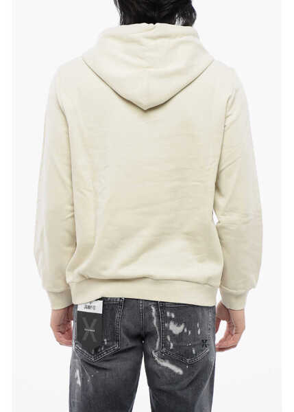 Bluze de trening John Richmond Brushed Cotton Hoodie With Embroidered Logo Beige Barbati (BM 16713219) 2