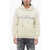John Richmond Brushed Cotton Hoodie With Embroidered Logo Beige