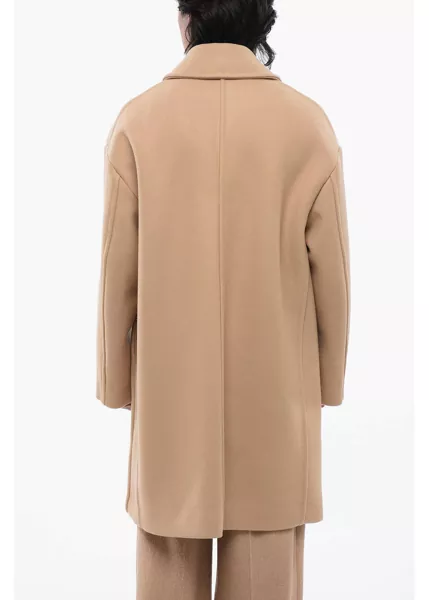 Paltoane Jil Sander Wool Double Breasted Coat Beige Barbati (BM 16713285) 2