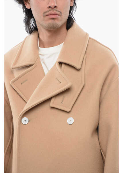 Paltoane Jil Sander Wool Double Breasted Coat Beige Barbati (BM 16713285) 3
