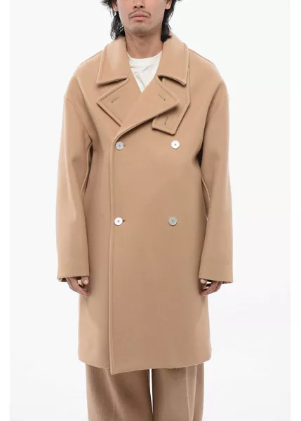 Paltoane Jil Sander Wool Double Breasted Coat Beige Barbati (BM 16713285) 1