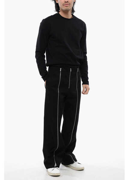 Pantaloni casual Jil Sander Zipped High-Waisted Pants Black Barbati (BM 16713291) 4