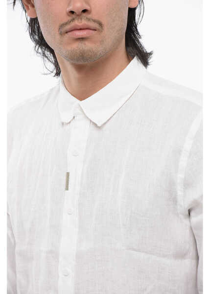Camasi casual John Richmond Linen Radinio Shirt White Barbati (BM 16713411) 3