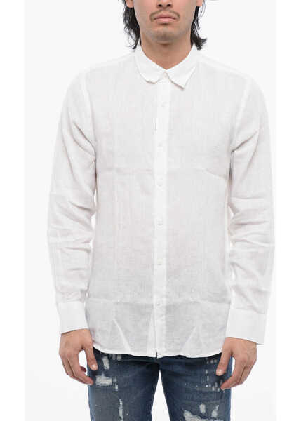 Camasi casual John Richmond Linen Radinio Shirt White Barbati (BM 16713411) 1