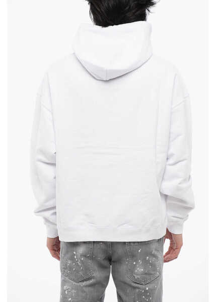 Bluze de trening DSQUARED2 Brushed Cotton Canadian Village Hoodie White Barbati (BM 16713480) 2