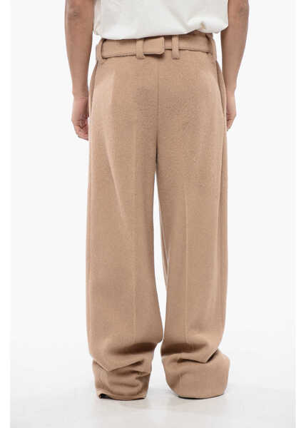 Pantaloni casual Jil Sander Pleated Belted Wool Pants Beige Barbati (BM 16713495) 2