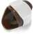 Jil Sander Enamelled Brass Ring With Asymmetric Design Brown