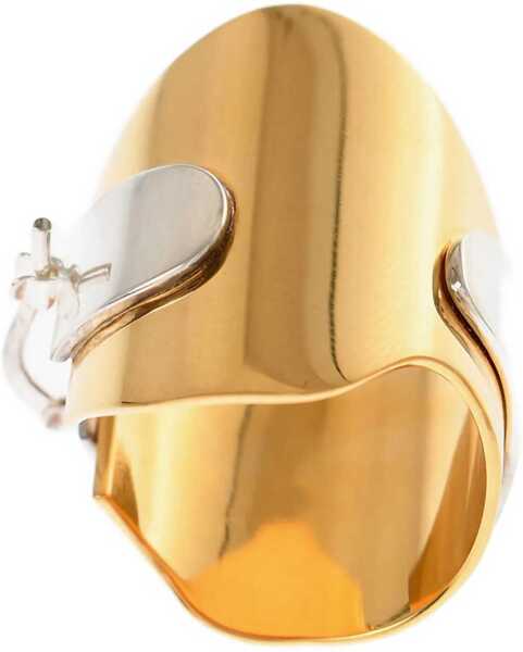 Cercei Jil Sander Two-Tone Brass Earrings With Ring Design Gold Femei (BM 16713513) 3